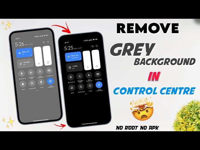 Remove Grey Background From Miui 14 Control Centre No Root & No Apk | Blur Enable In Control Centre