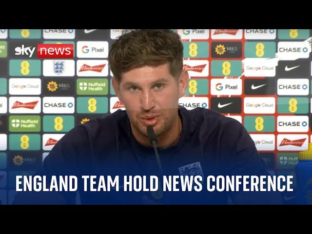 England team hold news conference ahead of Saturday's match against Switzerland