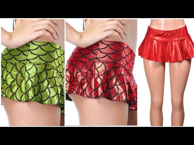 Latest trend of women latex mini skirts patterns