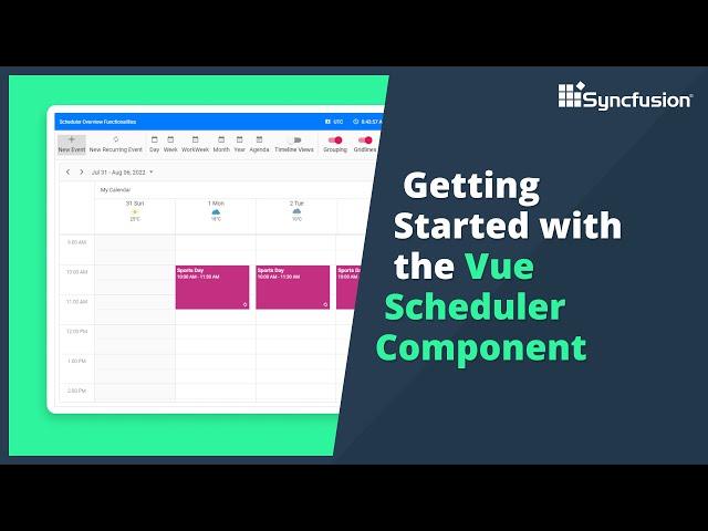 Getting Started with the Vue Scheduler Component