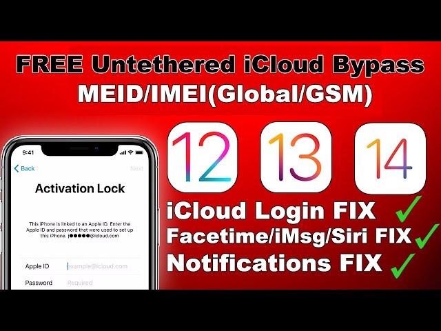 Free Untethered iCloud Bypass Windows iOS14|14.2/ iOS 12.4.8/12.4.9/iOS13 iCloudLogin/Facetime/Siri/