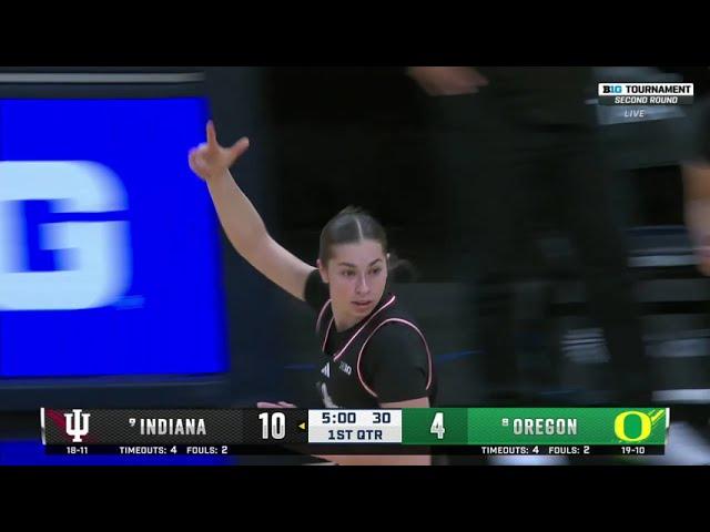 Shay Ciezki Matches Oregon With 11 1st Quarter Points vs. Oregon | Indiana Women's Basketball