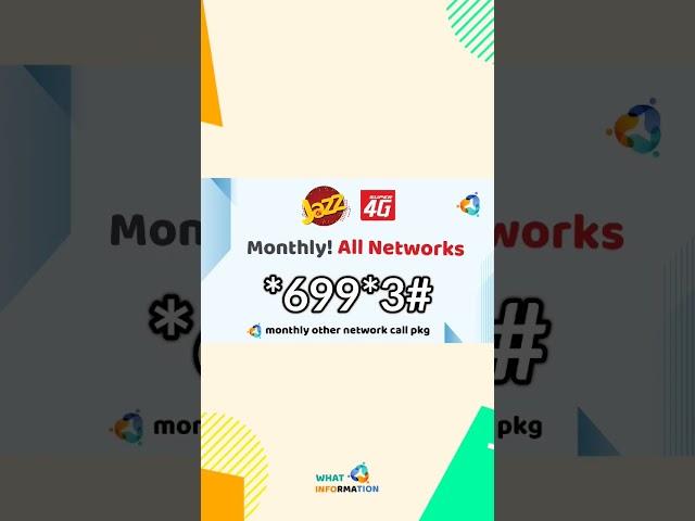 Jazz Monthly All Networks Call Package | Rs. 85 | What Information