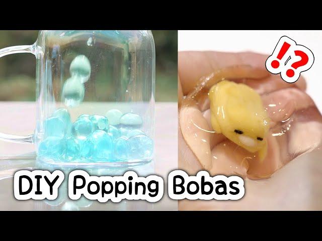 DIY Popping Bobas at home!? *it's my birthday today * #sanrio #pokemon