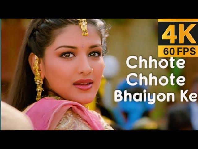 CHHOTE CHHOTE BHAYIYON KE BADE BHAIYAA ( 4K 60 FPS VIDEO SONG ) HUM SATH SATH HAIN HD VIDEO SONG