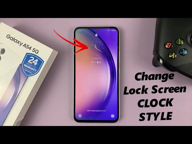 How To Change Lock Screen Clock Style On Samsung Galaxy A54 5G