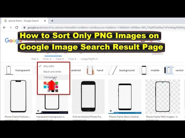 How to Search Only Transparent PNG Images with Google Image Search