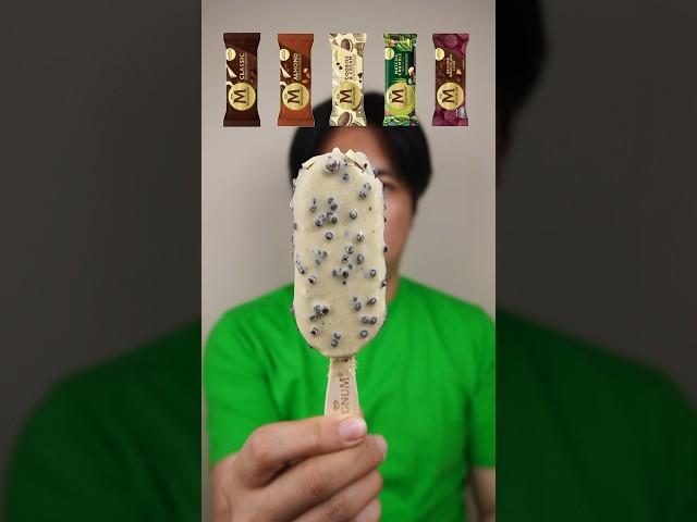 EATING VARIOUS MAGNUM ICE CREAM #asmr #shorts #icecream #walls