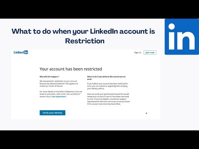 LinkedIn account restriction/removed/recovery/ how to verify identity of LinkedIn restricted account