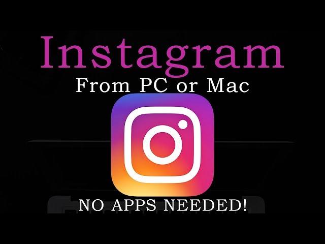 How To Upload Photos to Instagram Tutorial with MacBook Pro & Windows PC on Computer