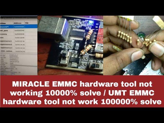 UMT EMMC hardware tool not work 100000% solve/ MIRACLE EMMC hardware tool not working 10000% solve