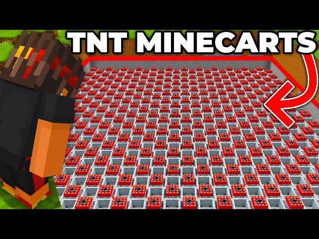 Crafting 1,023 TNT Minecarts to Kill One Minecraft Player...