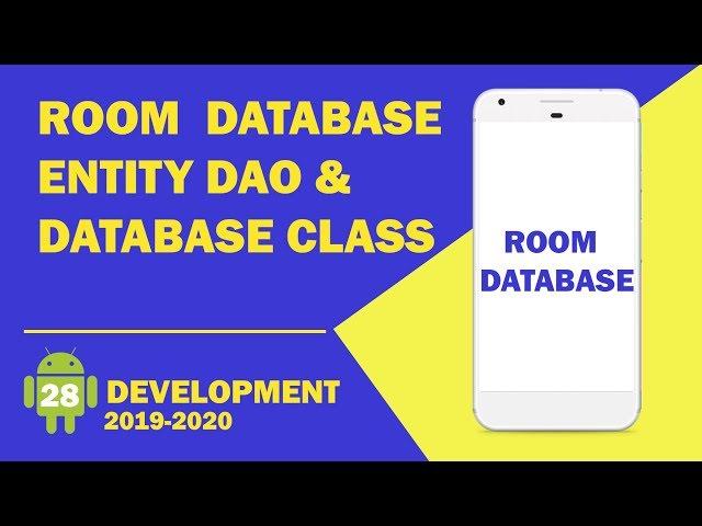 Android tutorial - 28 - Component of Room Database | Entity | Dao | Database Class Room