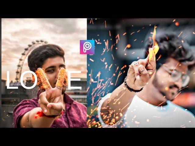 Picsart fire manipulation tutorial | fire in hand editing - Instagram viral editing