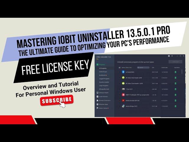 Mastering iObit Uninstaller 13.5.0.1 PRO The Ultimate Guide to Optimizing Your PC's Performance