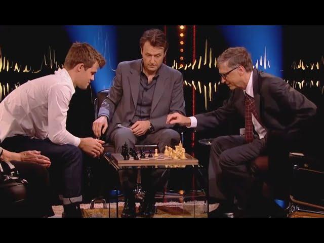 Magnus Carlsen Checkmates Bill Gates in just 12 seconds