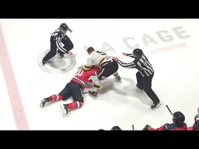 Fight/Bagarre Dave Hamel vs Jean-François Lafrance BROKEN NOSE 8 décembre 2023