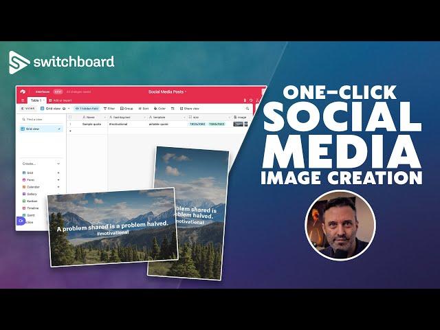 How to automate social media images with Switchboard Canvas and Airtable