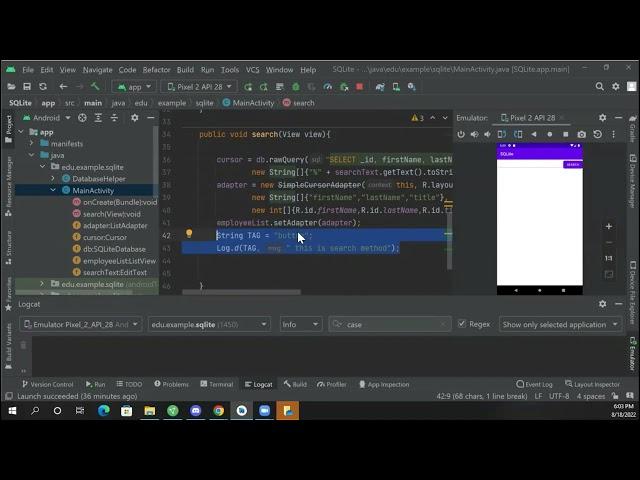 How to use logcat in Android Studio