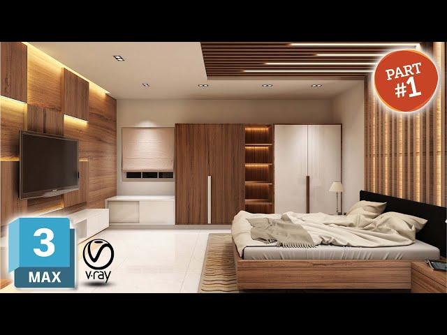 Part - 1 || Complete Bedroom Modelling in 3DS Max With V-Ray