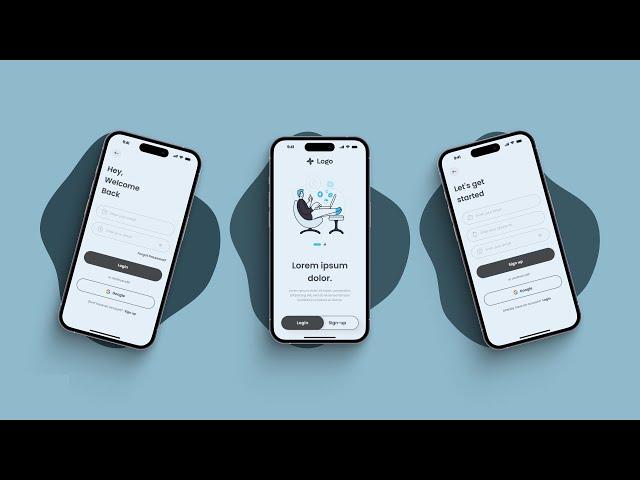 Signup, Login and Welcome Screen in React Native || React Native Login & Signup and Welcome Screen