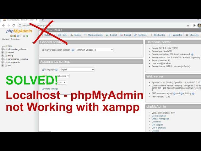 How to fix localhost and phpmyadmin not opened with xampp