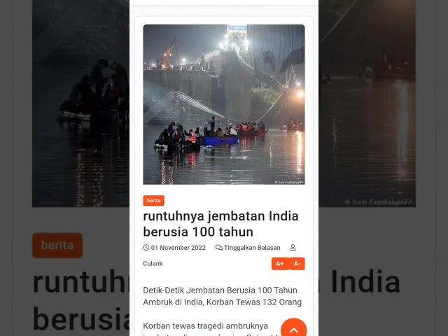 detik detik runtuhnya jembatan di India