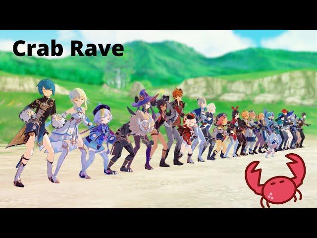 【MMD Genshin Impact】(almost) All character crab rave !!