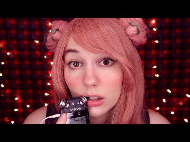 ASMR  EAR EATING, EAR LICKING, TONGUE SHAKING  TASCAM MIC