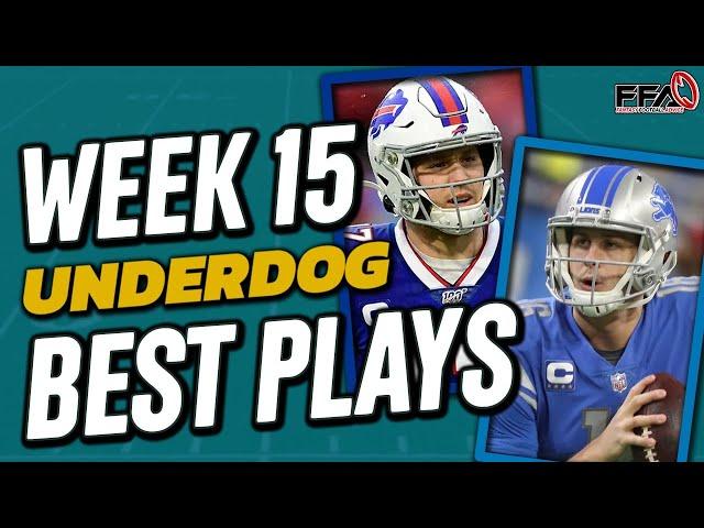 The Best Underdog Picks in Week 15! | 2024 Fantasy Football Advice