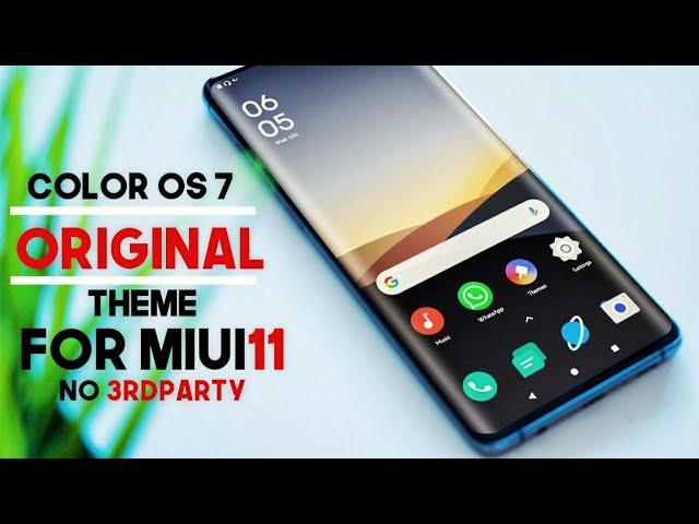 Color Os 7 Theme For All Miui 11 Device's - No Third Party | Real Color Os 7 Theme For Miui 11/10 