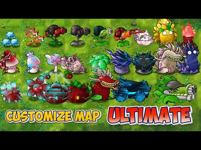 Plants VS Zombies Fusion - All Ultimate Plant fusion illustrations - Big Map 12 Line！