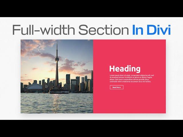 How to Make Full Width Sections in Divi | Divi how to make full width columns  | HGraphicsPro