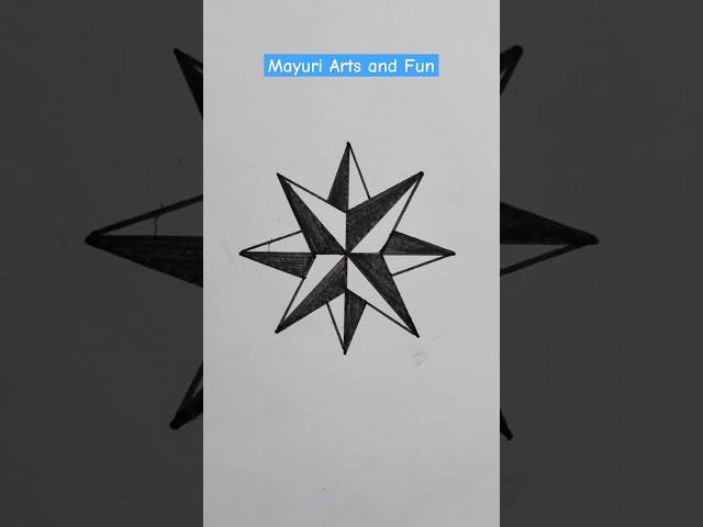 Black and White Star#shorts #youtubeshorts #drawing #star #stardrawing #shortvideo #viral