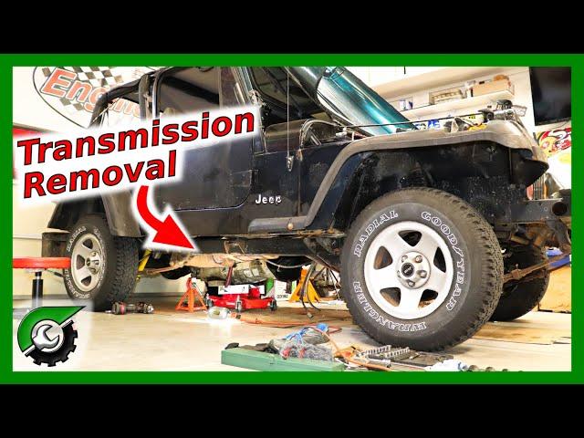 Wrestling the BEAST! Jeep Transmission Removal