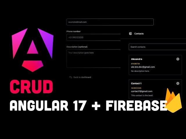 CRUD - Angular 17 + Firebase (Contact list app)