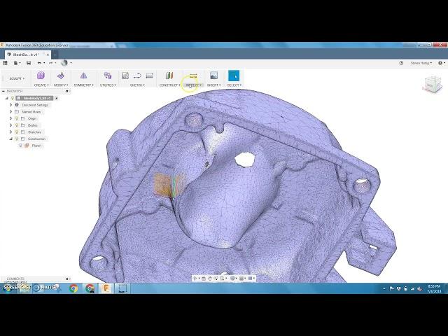 Align Scan data to Origin (Fusion 360)