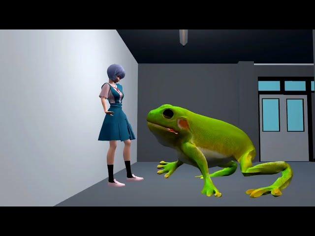 Frog vores Rei Ayanami [warning vore, ryona, rei]