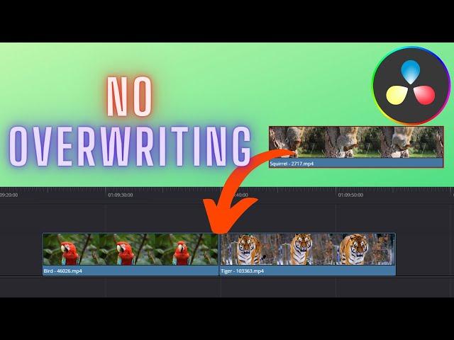 Move & Insert Clips Without Overwriting: DaVinci Resolve