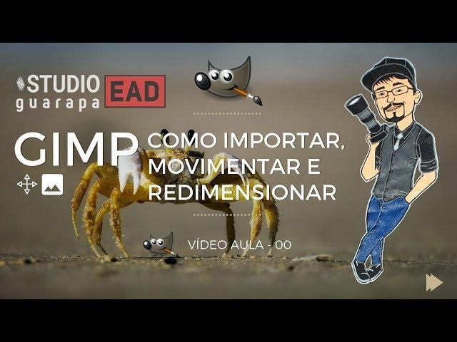 CURSO DE GIMP #01 - COMO IMPORTAR, MOVIMENTAR E REDIMENSIONAR IMAGENS