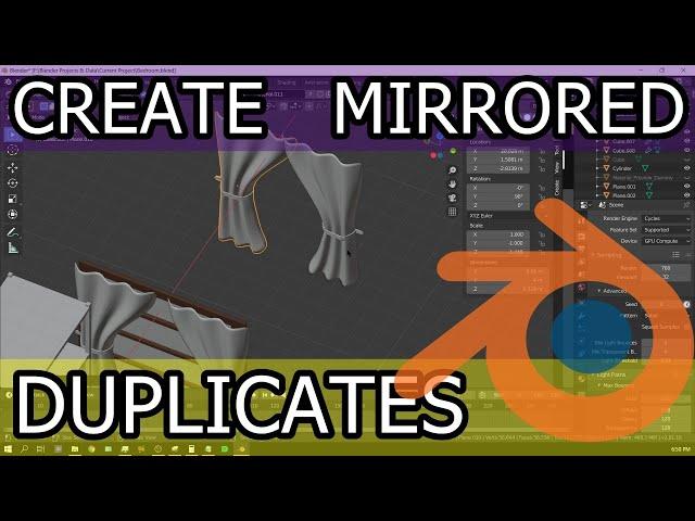 Create Mirrored Duplicates Objects   Blender 2.8