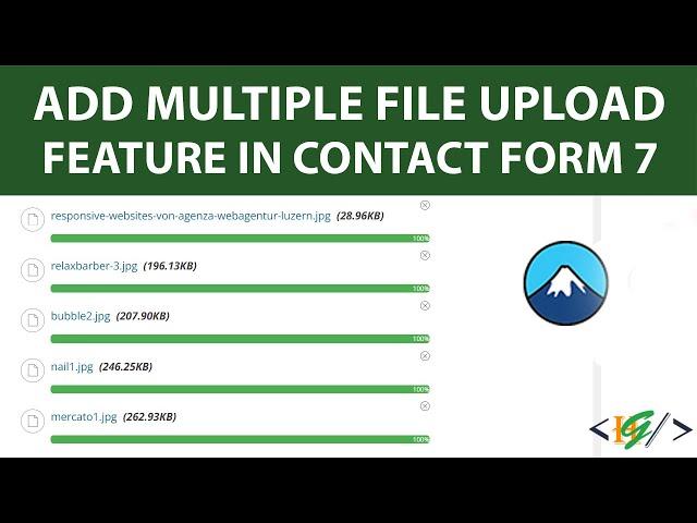 Contact Form 7 Multiple File Upload Function | Drag and Drop Option for File Attachments