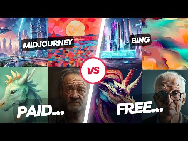 The Ultimate AI Art Generator Showdown: Bing Image Creator (FREE) vs. Midjourney (PAID)