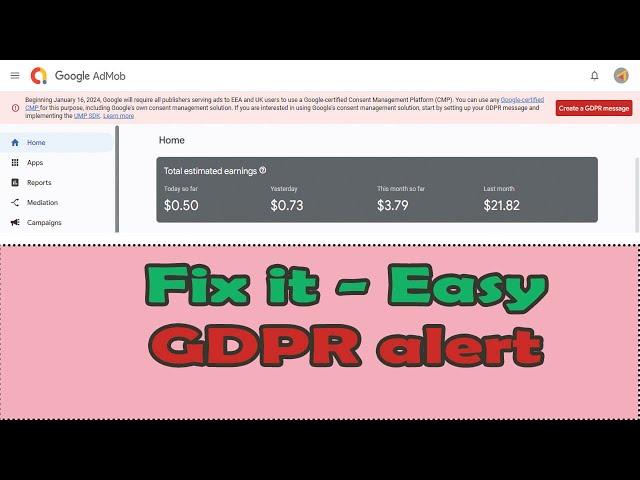 Complete Guide Adding GDPR Consent Message to Your Android App with AdMob