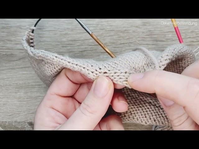 Stricktipps: Maschen durch Querfäden aus der Schulter aufnehmen