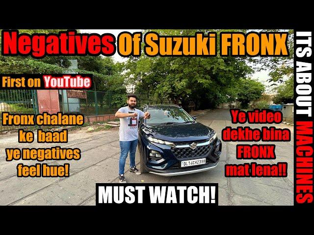 Negatives of Suzuki FRONX 2023  | Do not buy before watching this video | Problems faced by Owner