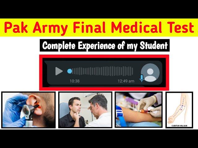 Pak Army Final Medical Test After ISSB Recommendation | ISSB Final Medical Test Details