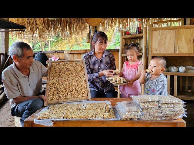 Together with my grandfather, make delicious peanut candy to sell - Daily life - Building a new life