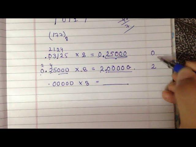 Decimal to Octal conversion