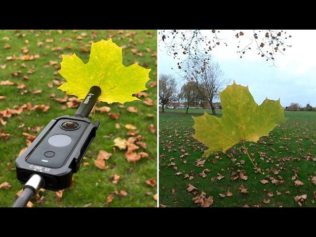 Insta360 ONE X2 Floating Leaf | Creative Autumn Shot Tutorial  #Shorts